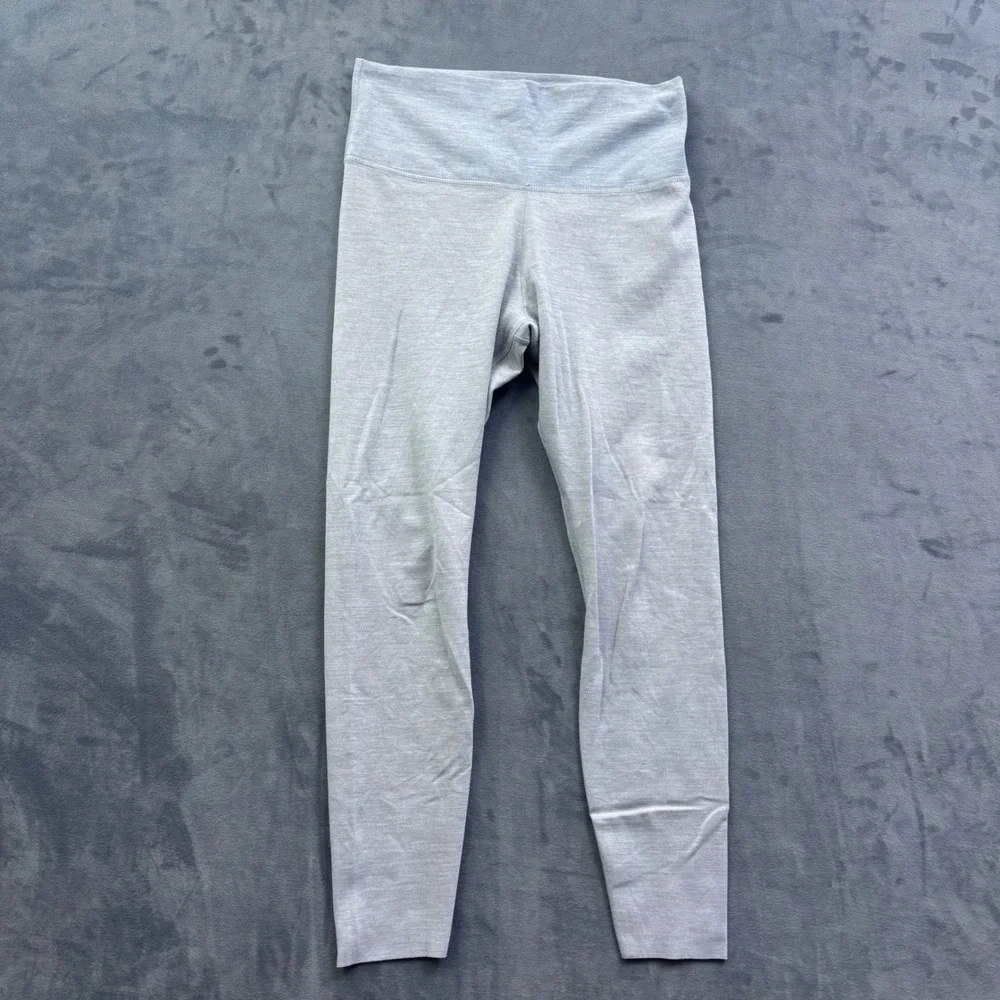 Nike Yoga Dri-FIT High Waisted Leggings Grey Heather 7/8 Tights Medium